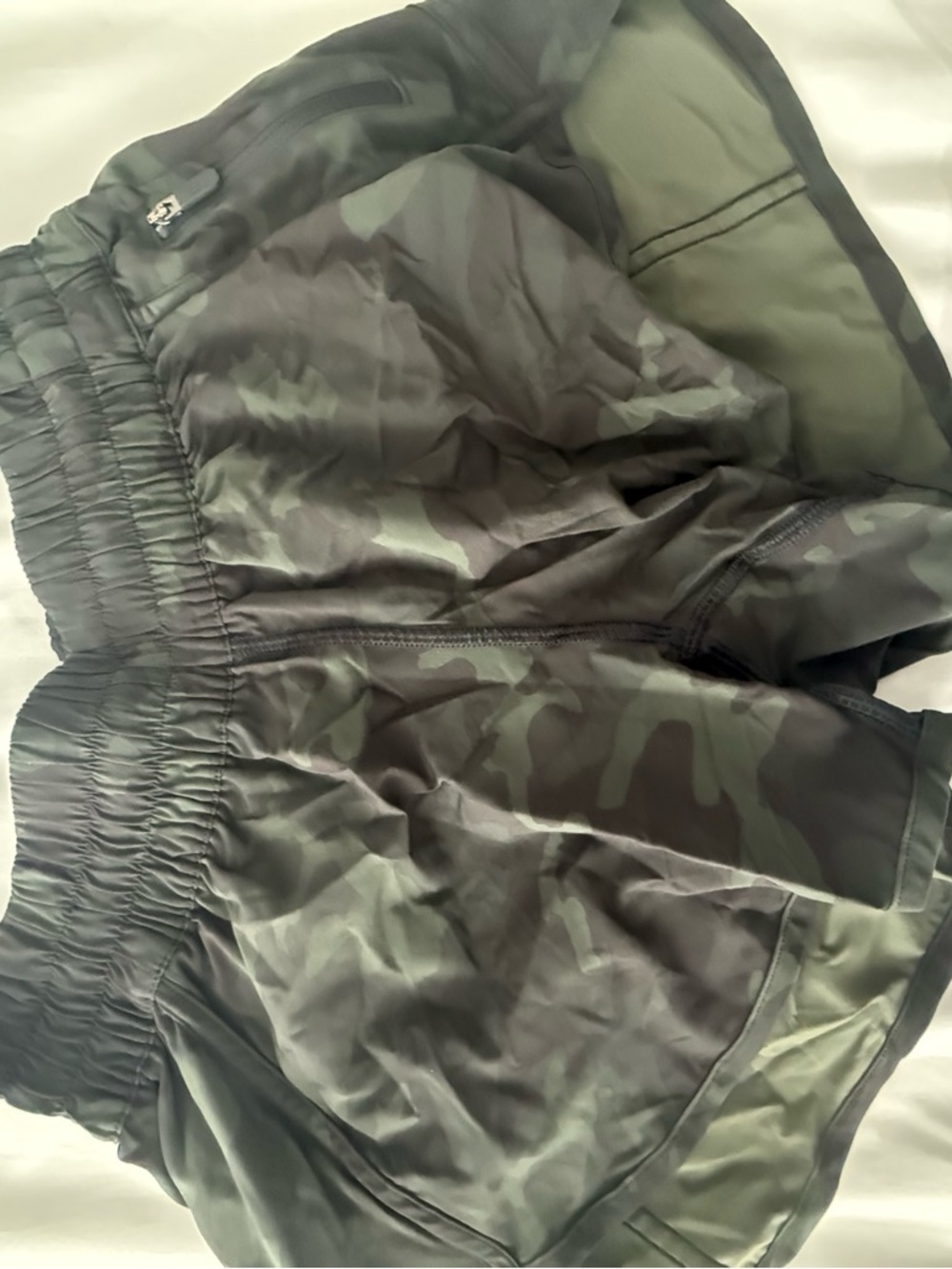 lululemon athletica Women's Camouflage Athletic Shorts in Green and Black